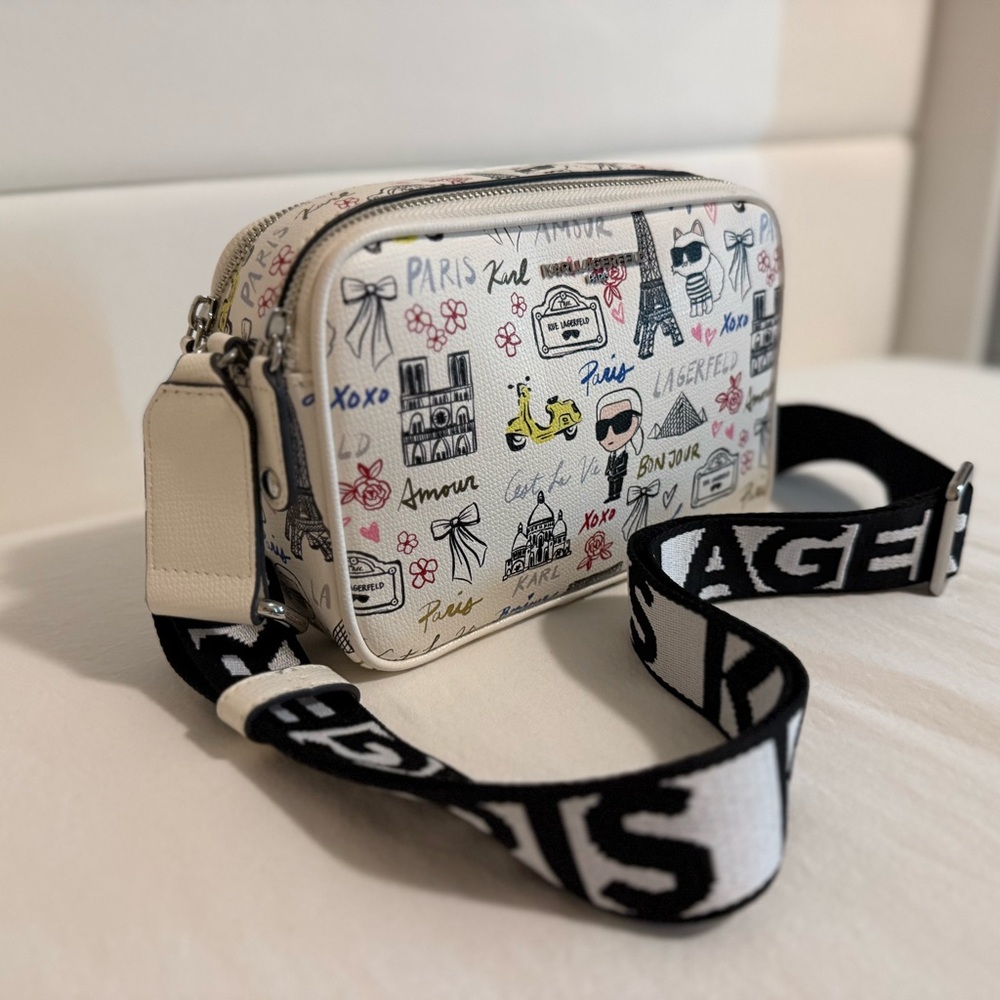 Karl Lagerfeld Paris Maybelle Paris Doodle Crossbody Bag